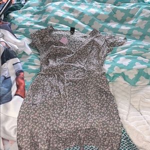 Target Romper (grey with pink flowers)